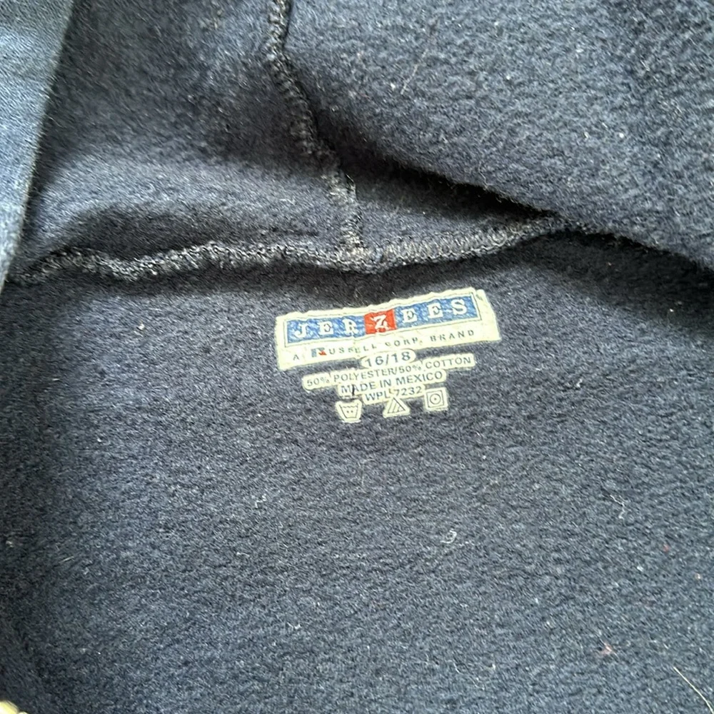 Jerzees Boys Navy Full Zip Hooded Sweatshirt Size 16